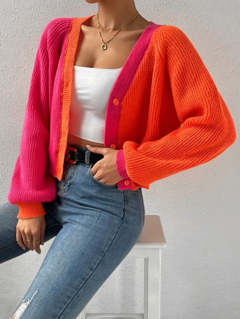 shein maglione arancione