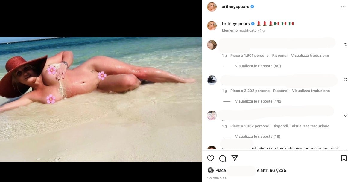 Galleria foto 'Britney Spears completamente Nuda su Instagram (FOTO)' - foto 2