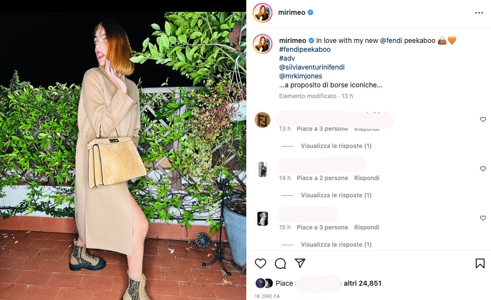 Galleria foto 'Miriam Leone innamorata dell’iconica borsa Fendi (FOTO)' - foto 1