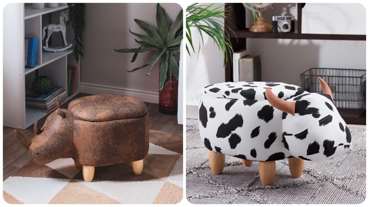 Simpatici Pouf, Poggiapiedi e contenitori a forma di animale: i 6 più belli per decorare la tua casa!