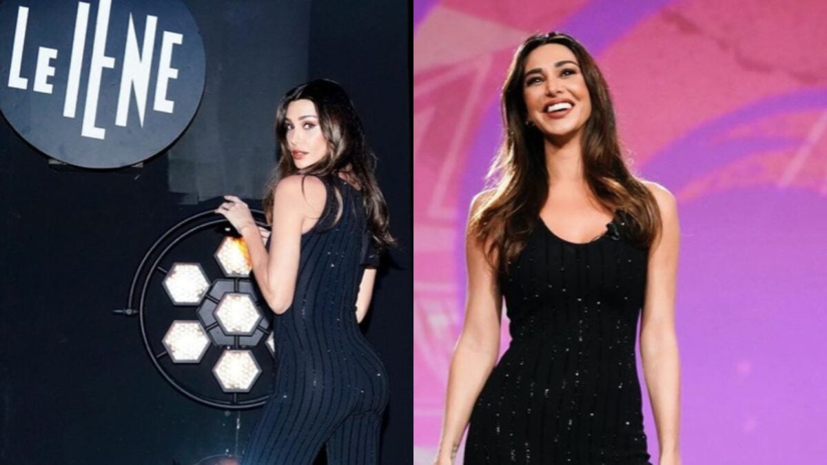 Belen Rodriguez scatena la fantasia con la tuta aderente e il Lato B in bella mostra!