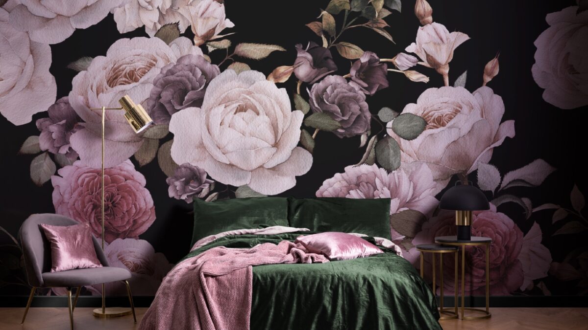 5 Carte da Parati fiorate super chic per arredare la Camera da Letto