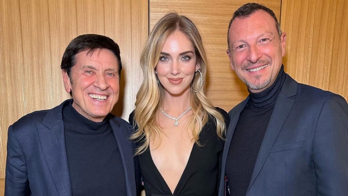 Chiara Ferragni, la scollatura vertiginosa per incontrare Gianni Morandi e Amadeus!