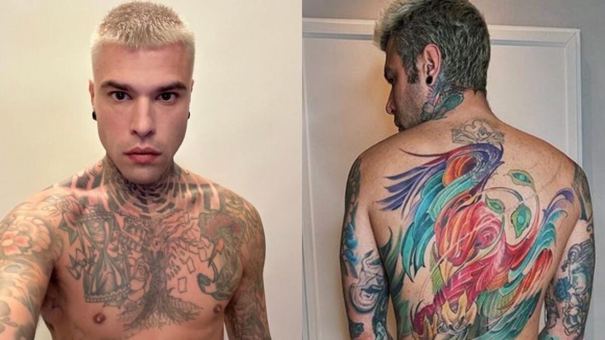 Fedez si spoglia e mostra il nuovo tatuaggio. La dedica fa commuovere…