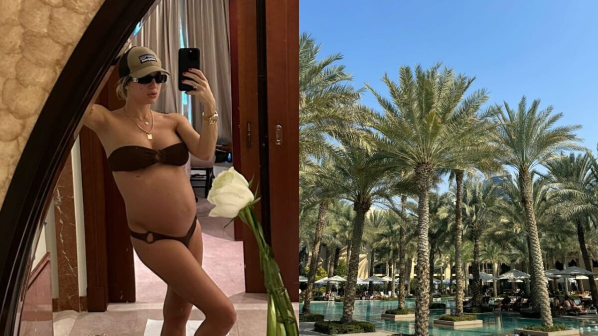 Cristina Marino in vacanza a Dubai: il bikini mette in evidenza il pancione