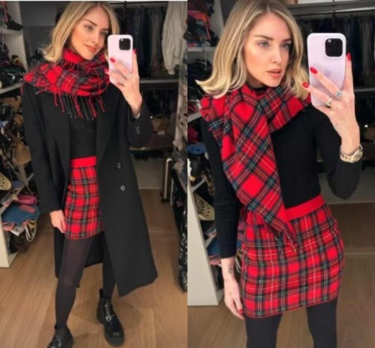 Chiara Ferragni tartan