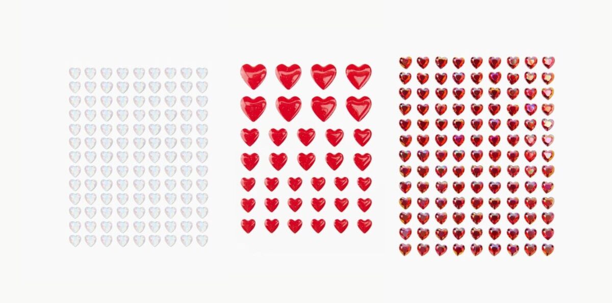cuori heart strass