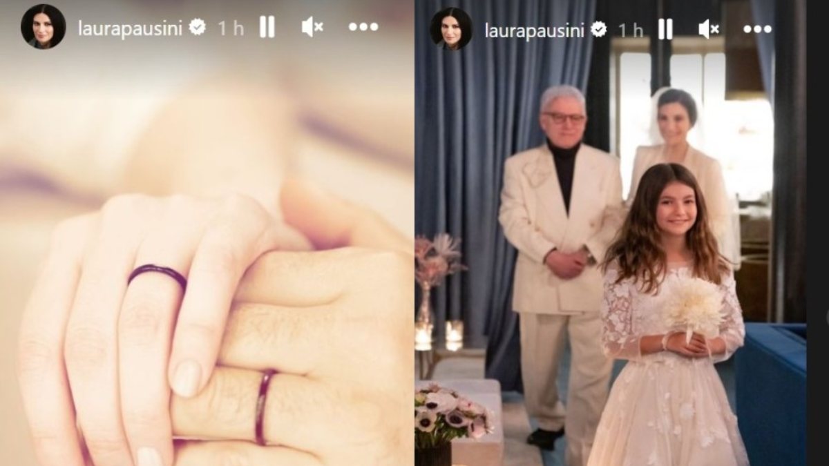 Galleria foto 'Laura Pausini, le nozze in smoking: un matrimonio da favola ma il Look non convince!' - foto 1