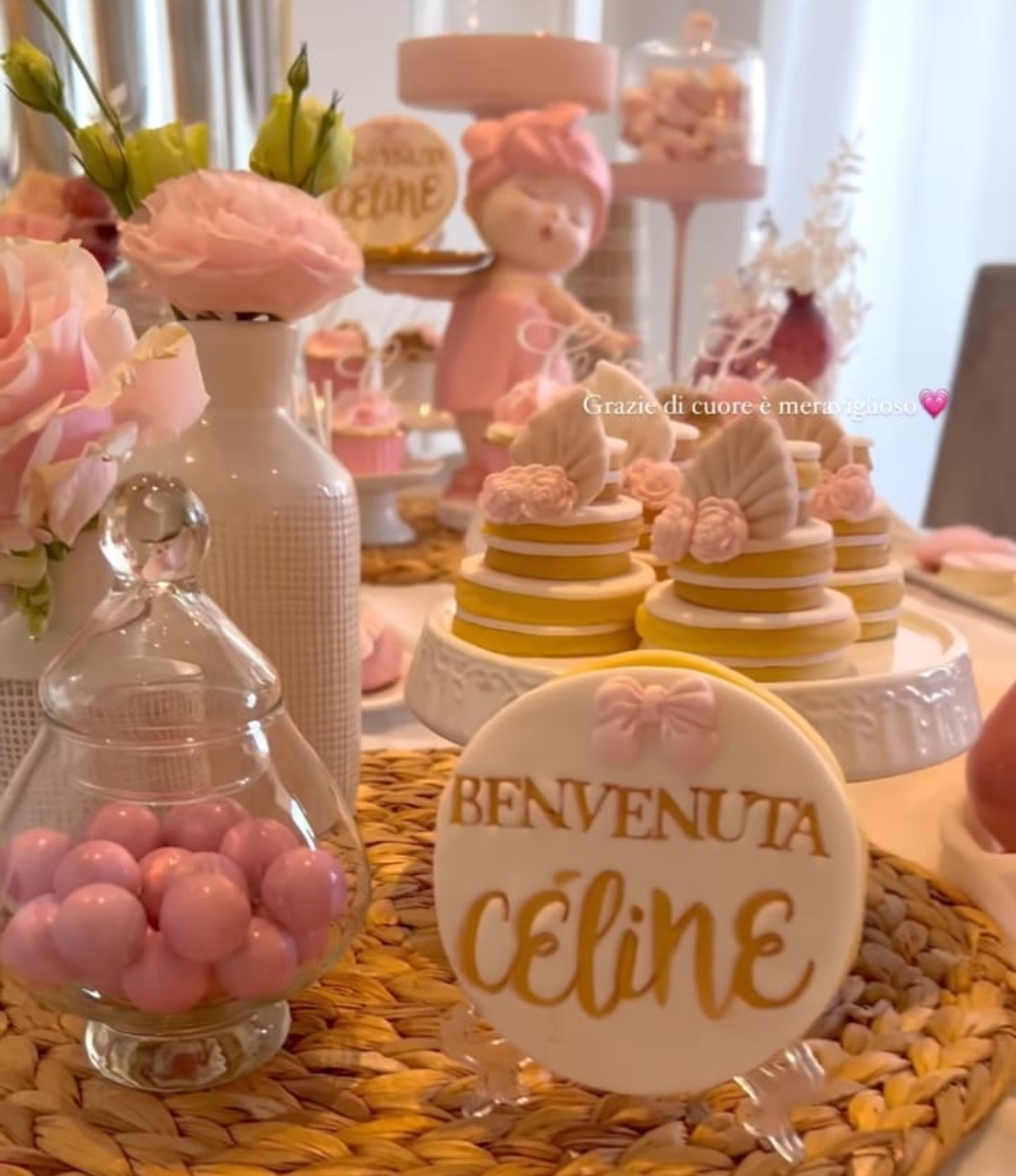 Galleria foto 'Sophie Codegoni, il party di benvenuto per la figlia Celine è total pink' - foto 1