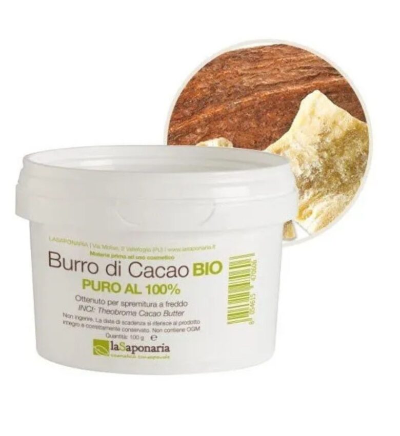 burro di cacao puro bio saponaria