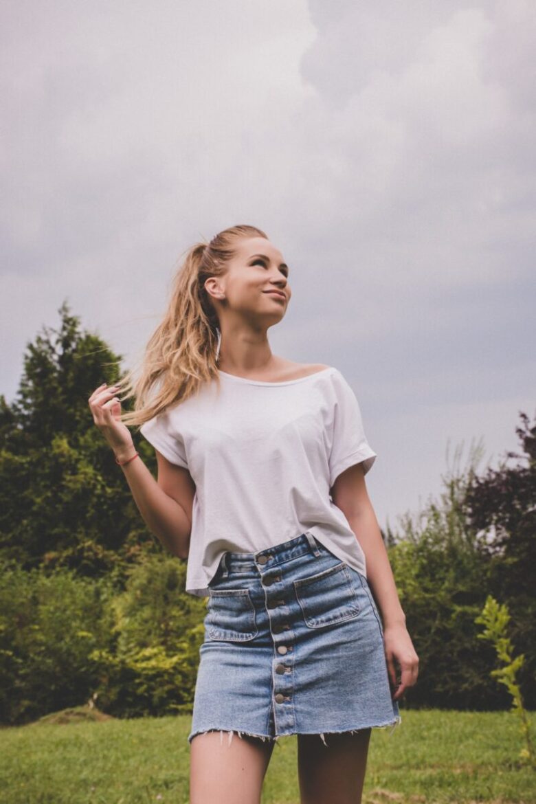 look casual con gonna jeans