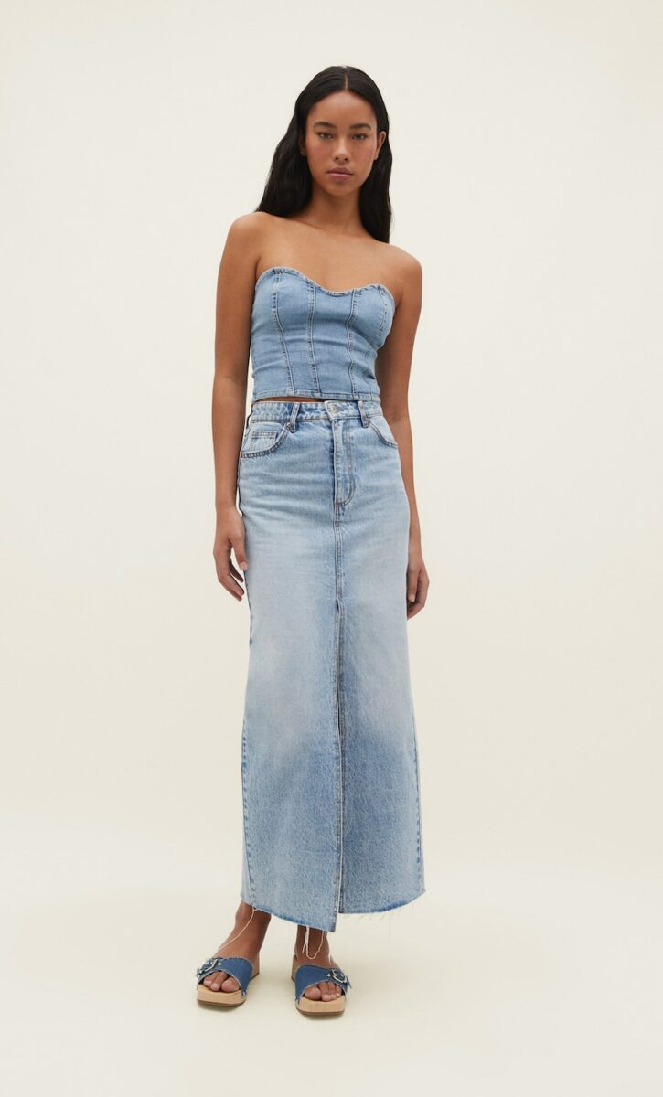 top denim Stradivarius