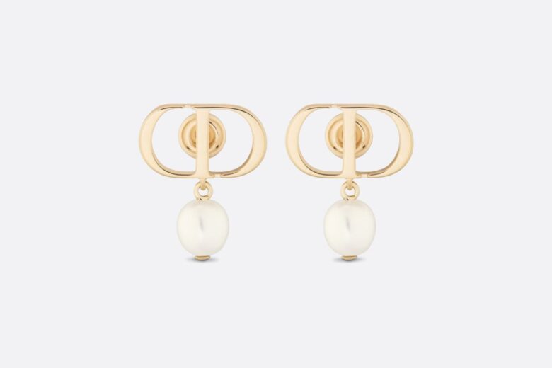 orecchini di perle pendenti Dior