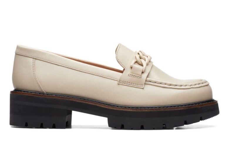 Clarks mocassini bianchi
