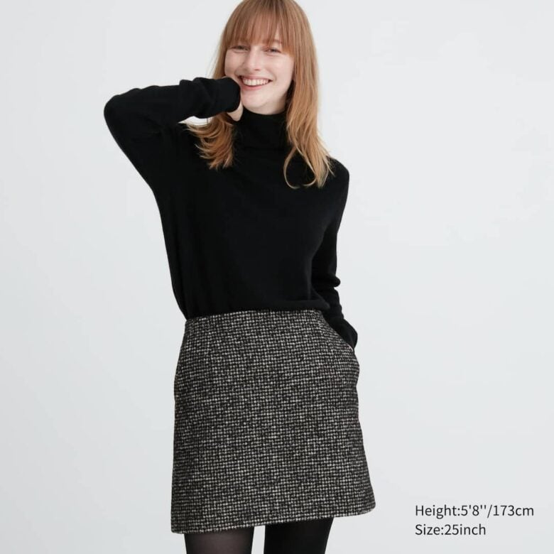 Uniqlo minigonna tweed