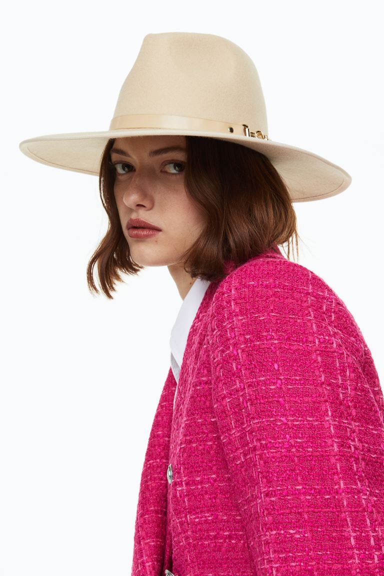 HM cappello di lana tesa larga