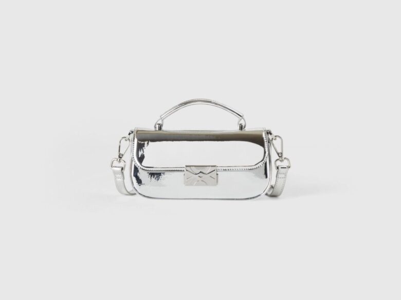 Benetton Borsa argentata mini