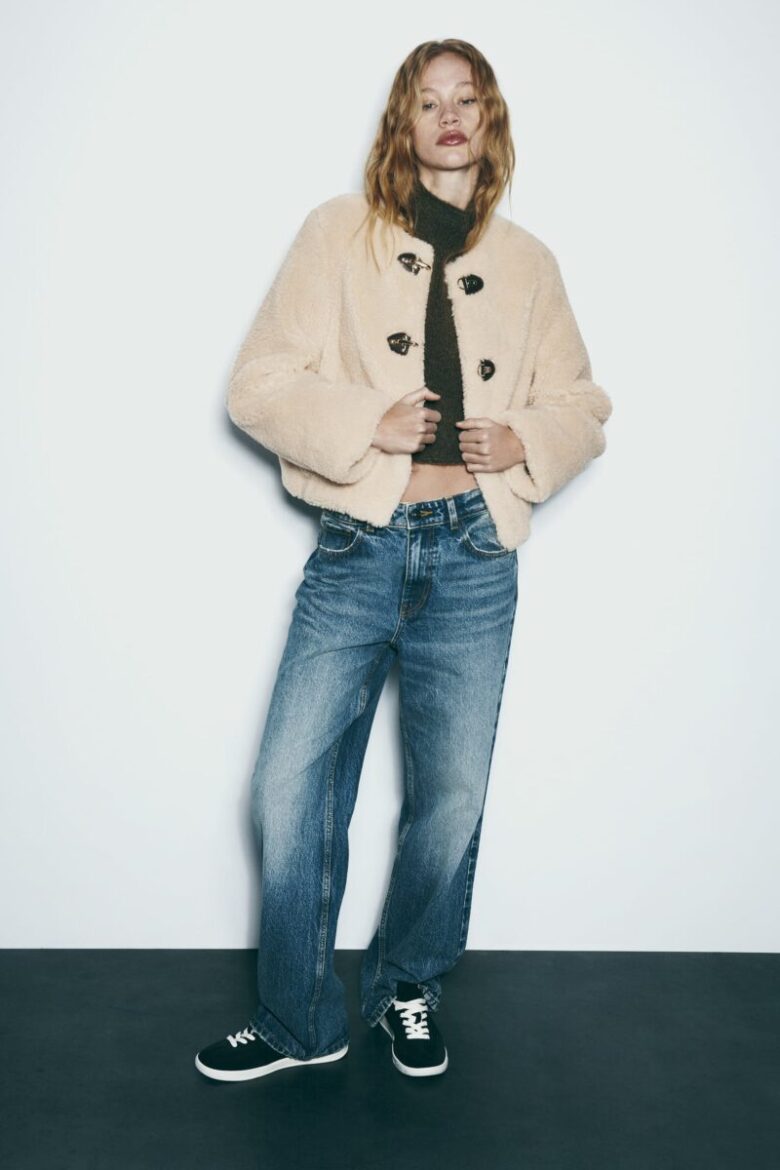 Zara Teddy Coat corto