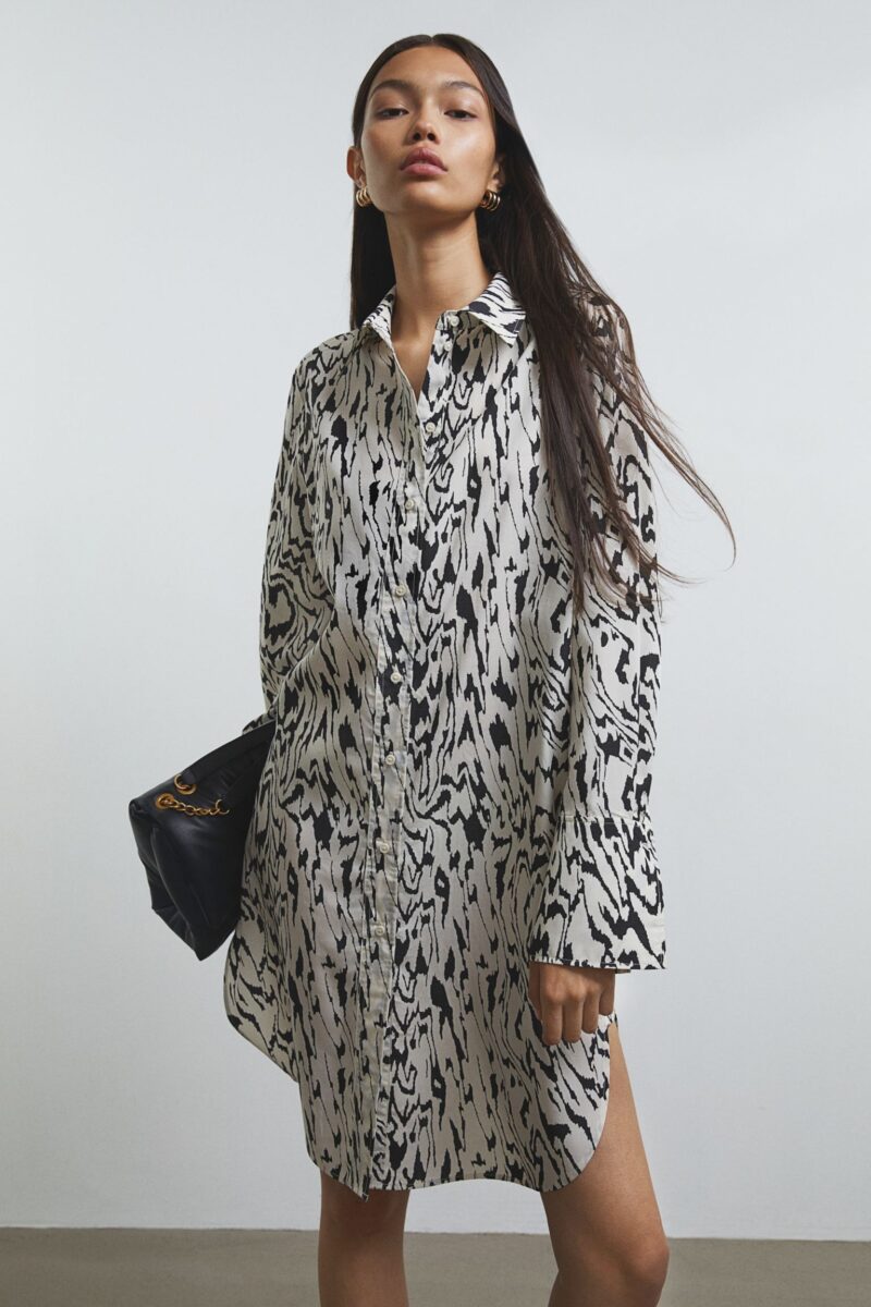 vestito corto modello chemisier di H&M