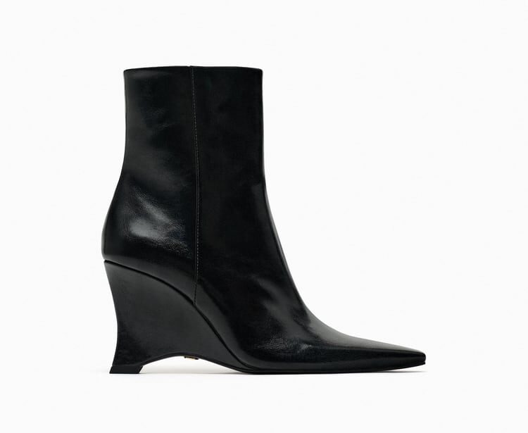 zara ankle boots con zeppa