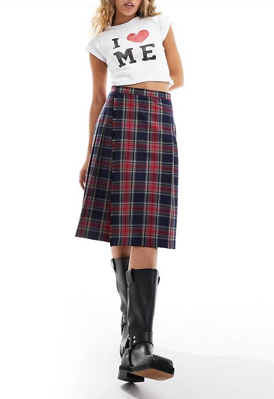 asos mango tartan