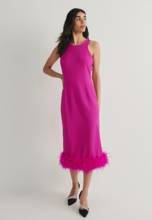 vestito piume