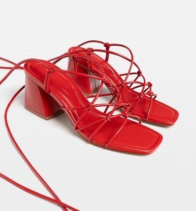 stradivarius sandali rossi