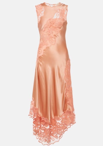 ulla johnson abiti rosa pesca