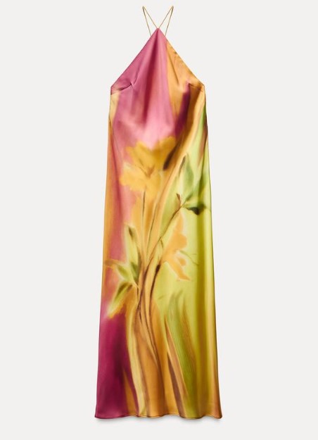 vestito satinato zara