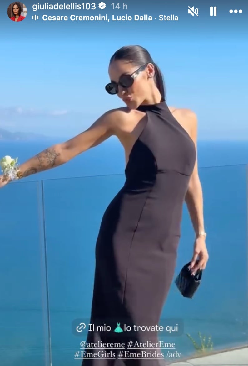 Galleria foto 'Giulia De Lellis damigella in total black, il look per il Matrimonio della cugina Alice' - foto 1