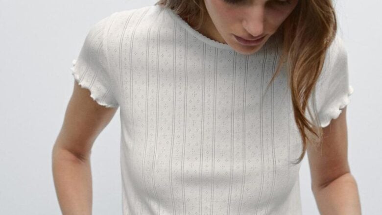Per romantici look in stile Y2K, puntate tutto sulle Maglie Pointelle