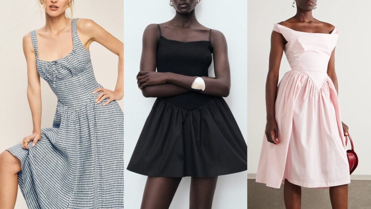 E’ Basque dress mania! Qui gli Abiti con corpetto a V da avere ora…
