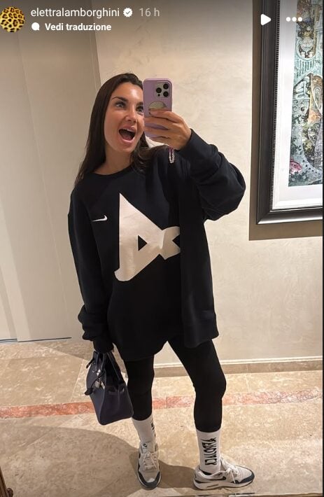 Elettra Lamborghini, Look sporty-chic con quel tocco glamour che ci piace! FOTO