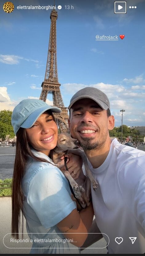 Elettra Lamborghini, selfie di coppia con il marito a Parigi con i Look coordinati! Elettra Lamborghini, selfie di coppia con il marito a Parigi con i Look coordinati!