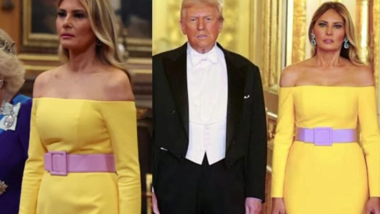 Melania Trump sfoggia un vestito giallo alla cena di Stato: ma i social dicono no, bocciato in pieno!