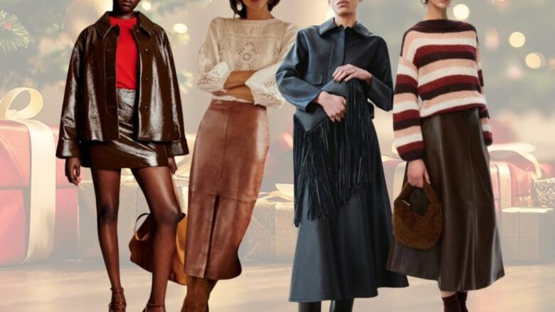 Per look alla moda e di carattere, la gonna in pelle si abbina così…