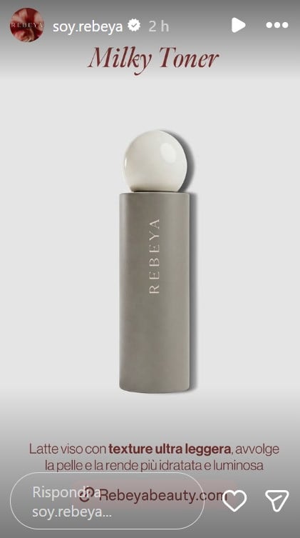 Belen Rodriguez lancia un nuovo prodotto skincare con il suo brand Rebeya