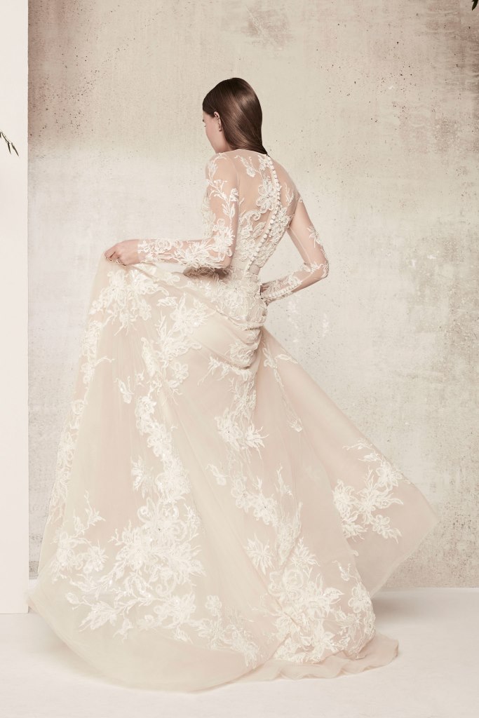 Abiti da sposa pizzo schiena scoperta Elie Saab