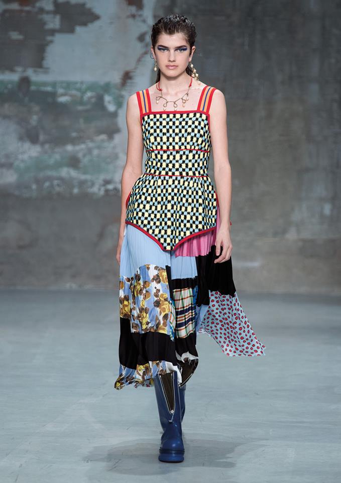 Abito con fantasia patchwork multicolor Marni 
