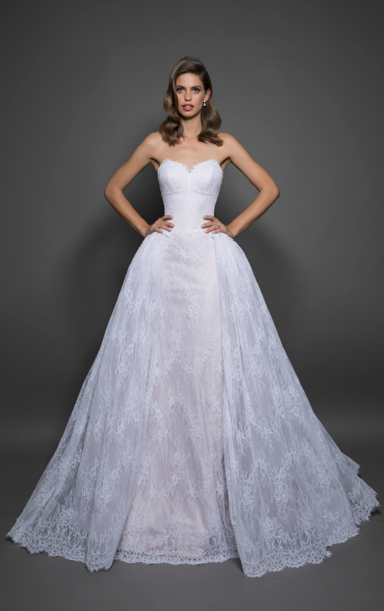 Abito con scollo a cuore Pnina Tornai in pizzo