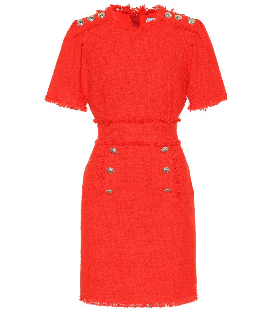 Abito corallo con bottoni MSGM