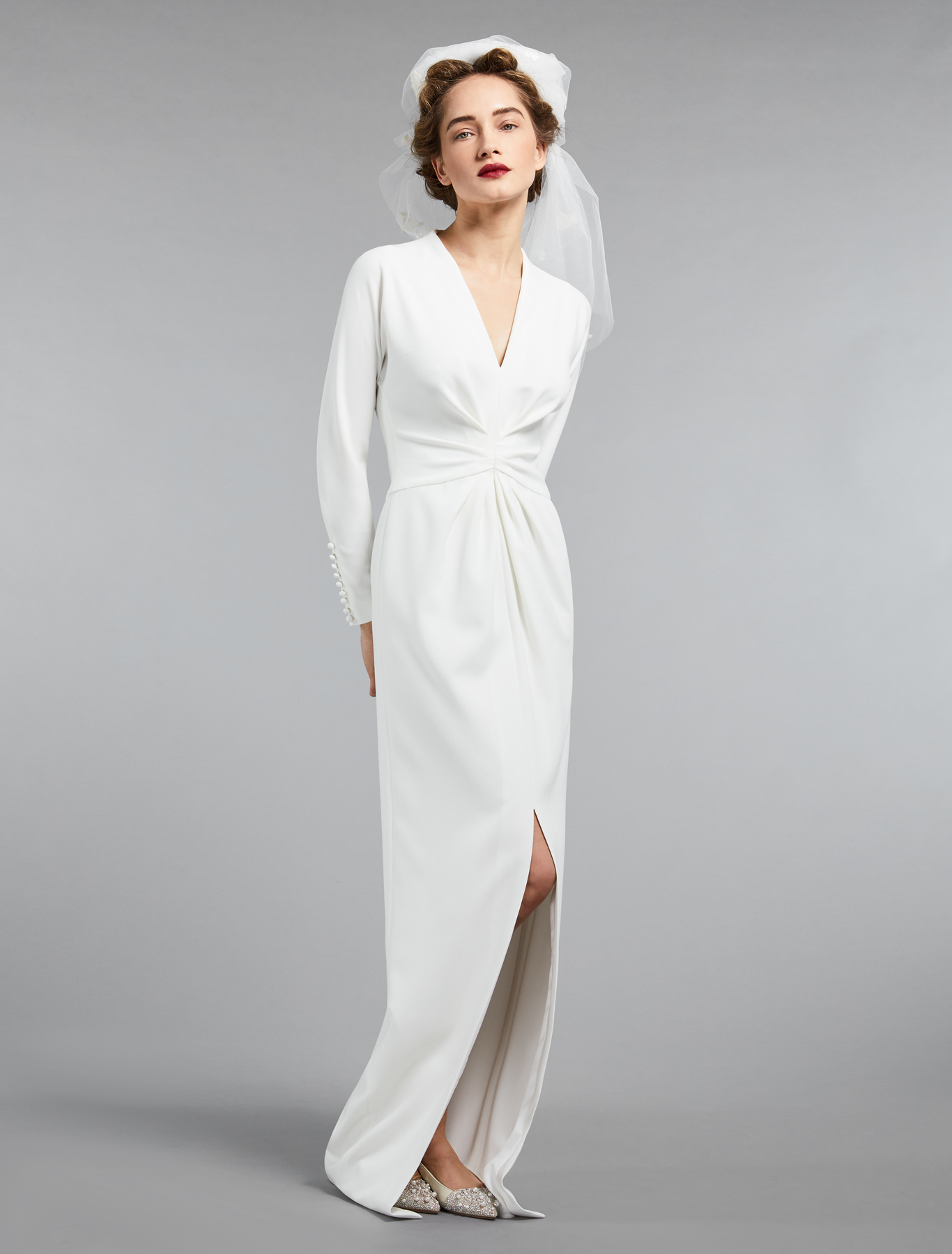Abito da sposa Max Mara a colonna in cady a 1,250 euro collezione 2019
