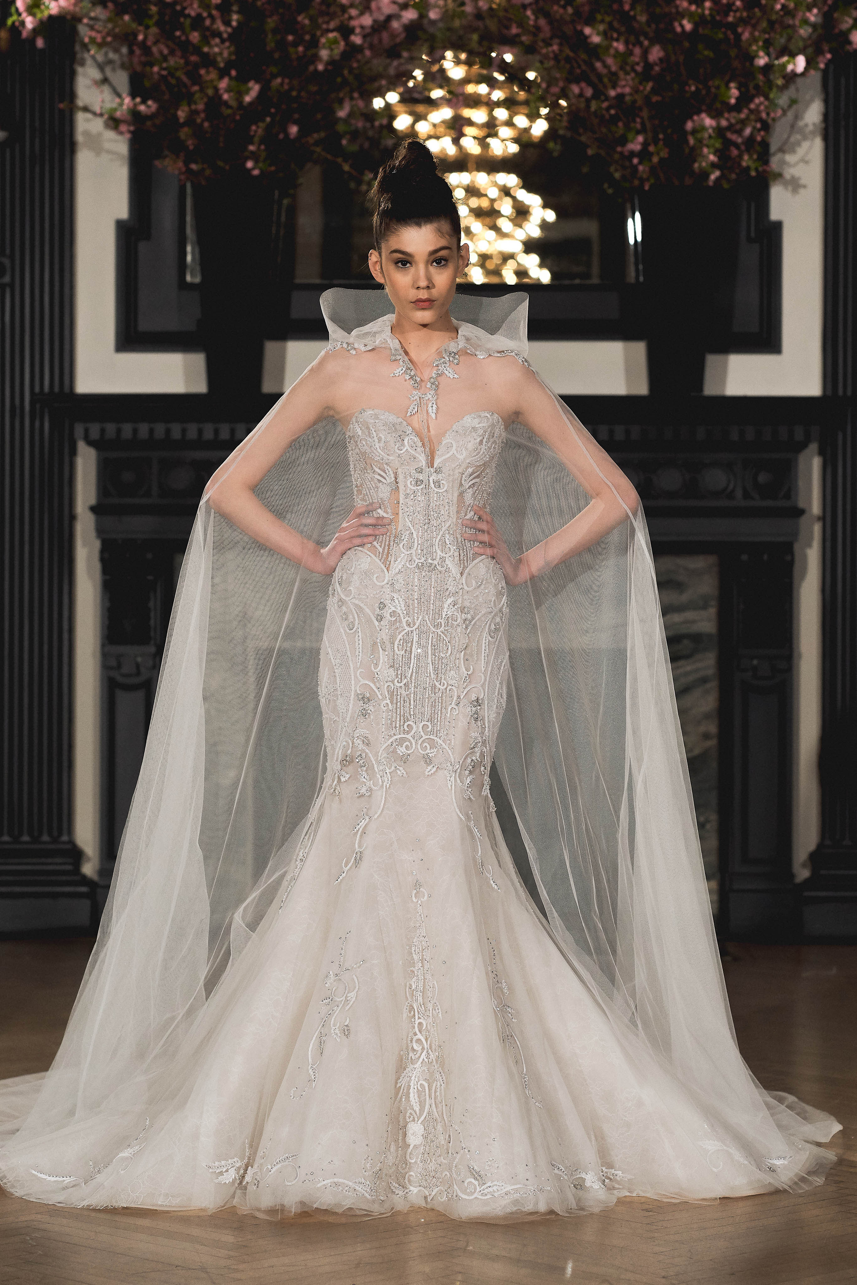 Abito da sposa a sirena gioiello Ines Di Santo collezione 2019