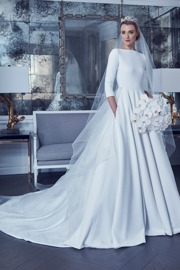 Abito da sposa con maniche a tre quarti Romona Keveza collezione 2019