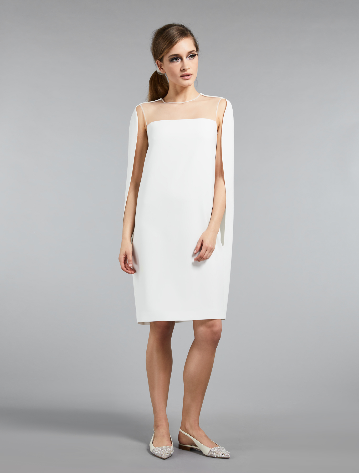 Abito da sposa corto in cady Max Mara a 790 euro collezione 2019