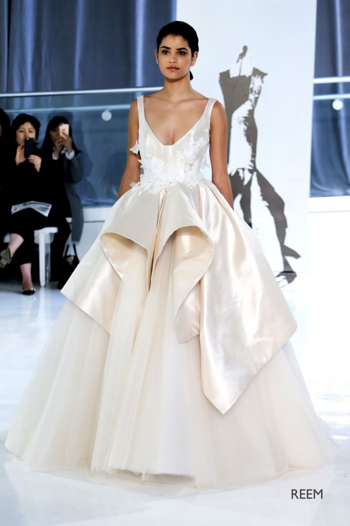 Abito da sposa rosa cipria Peter Langner tendenze 2018