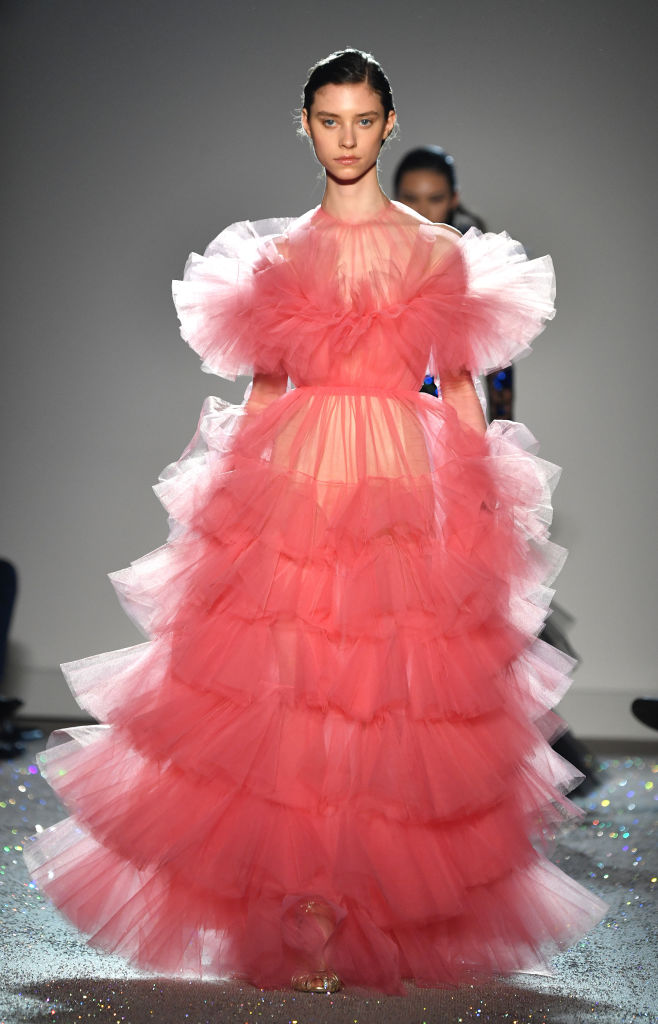 Abito in tulle corallo