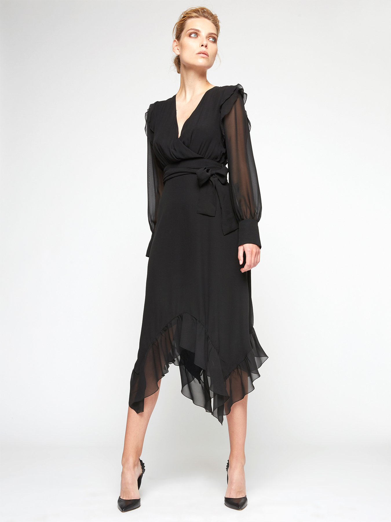 Abito nero in seta Motivi Smart Couture