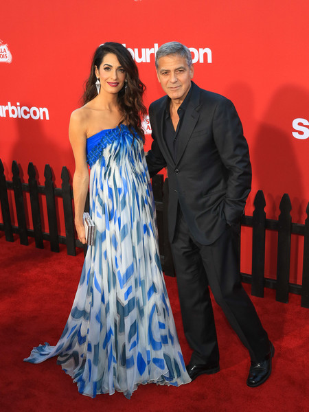 Amal Clooney in Bill Blass