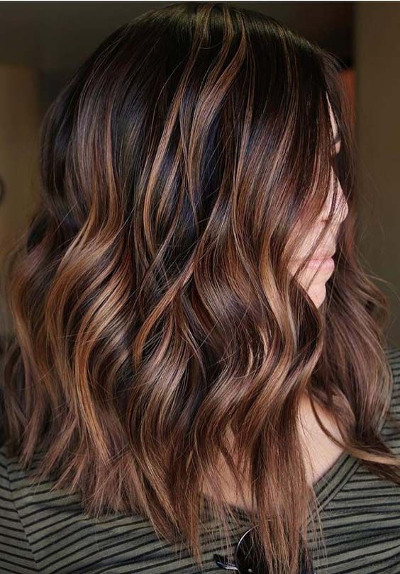 capelli castani Balayage ramato estate 2018